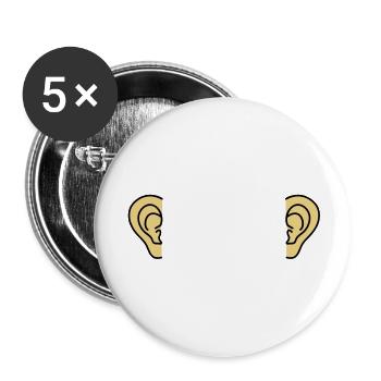 ears - Buttons large 2.2''/56 mm (5-pack) - white - Front