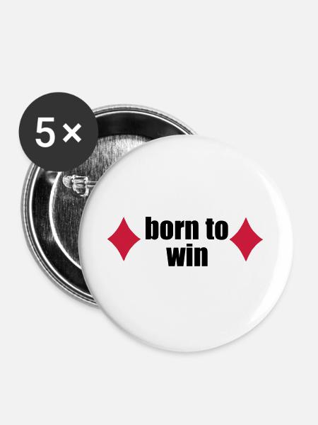 poker - Buttons groß 56 mm (5er Pack) - Weiß