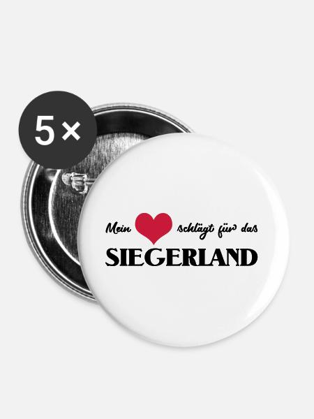my heart beats victories for Siegerland - Buttons large 2.2''/56 mm (5-pack) - white