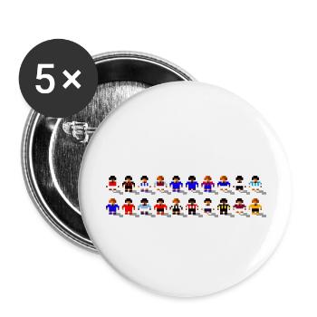 Football Premier League Kits - Buttons large 2.2''/56 mm (5-pack) - white - Front