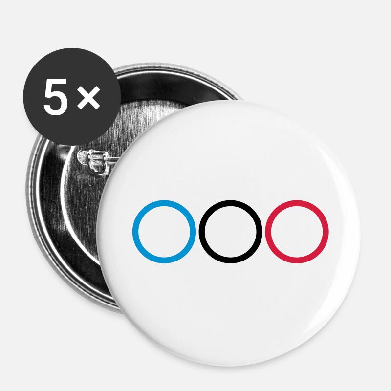 3_anneau - Buttons large 2.2''/56 mm (5-pack) - white