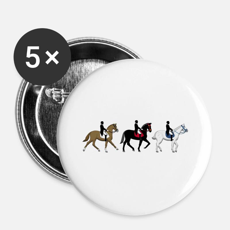 dressage - Buttons large 2.2''/56 mm (5-pack) - white