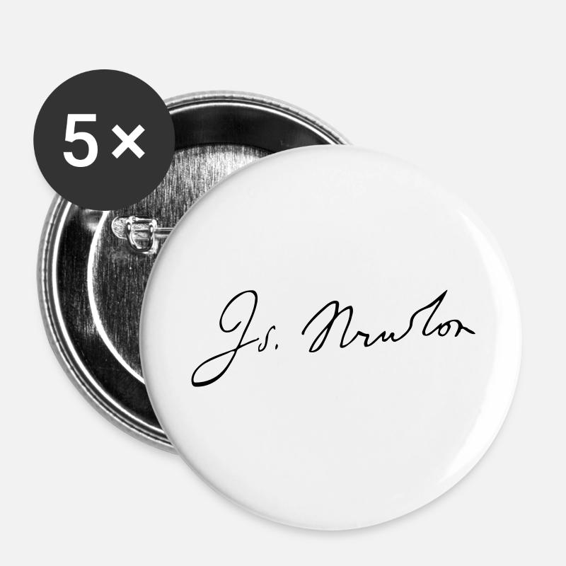 Isaac Newton - Buttons large 2.2''/56 mm (5-pack) - white