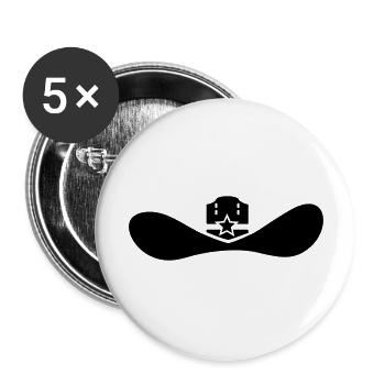 cowboy hut / stetson hat (1c) - Buttons large 2.2''/56 mm (5-pack) - white - Front