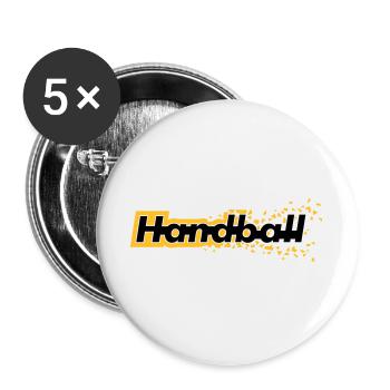 Handball - Buttons large 2.2''/56 mm (5-pack) - white - Front