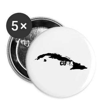 Cuba (ID: 002004) - Lot de 5 grands badges (56 mm) - blanc - Devant