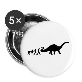 dino evolution - Lot de 5 grands badges (56 mm) - blanc - Devant