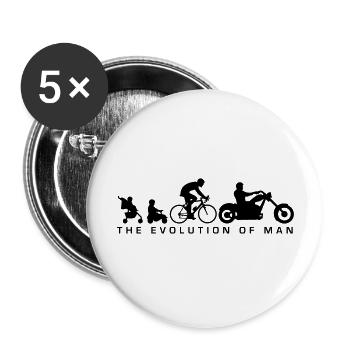 evolution_biker_022014_a_1c - Buttons groß 56 mm (5er Pack) - Weiß - Vorne
