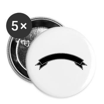 Banner - Buttons groß 56 mm (5er Pack) - Weiß - Vorne