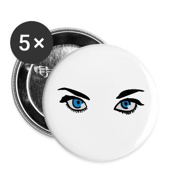Auge - Buttons groß 56 mm (5er Pack) - Weiß - Vorne