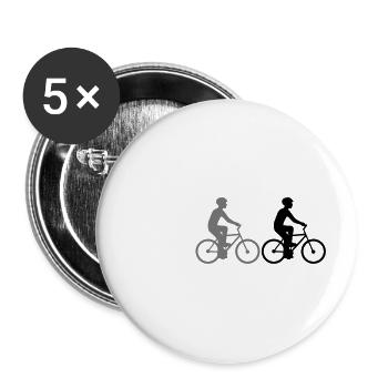Team sport crew friends 3 race cyclists - Buttons large 2.2''/56 mm (5-pack) - white - Front