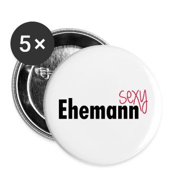 Sexy Ehemann - Buttons groß 56 mm (5er Pack) - Weiß - Vorne
