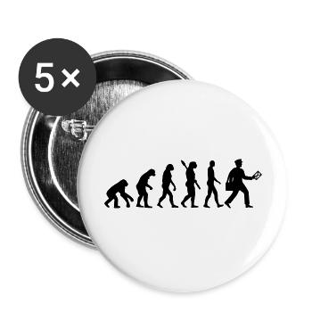 Briefträger - Buttons groß 56 mm (5er Pack) - Weiß - Vorne