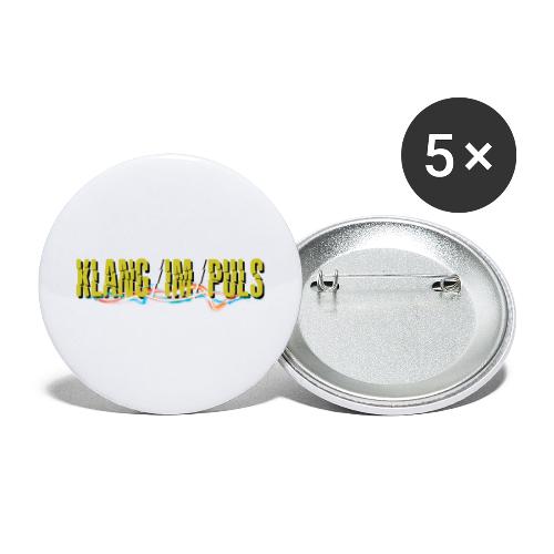 Klang/im/Puls Label Logo - Buttons groß 56 mm (5er Pack)