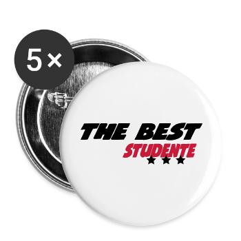 The best studente - Lot de 5 grands badges (56 mm) - blanc - Devant