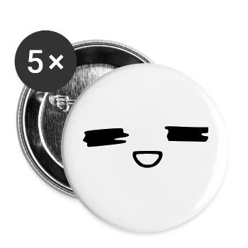 kawaii_face_16 - Buttons groß 56 mm (5er Pack) - Weiß - Vorne