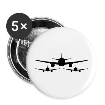 3 aviator team crew squadrons front front airplane - Buttons large 2.2''/56 mm (5-pack) - white - Front