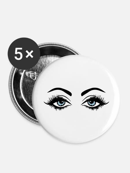 eyes design - Buttons groß 56 mm (5er Pack) - Weiß