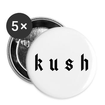 KUSH - Buttons groß 56 mm (5er Pack) - Weiß - Vorne