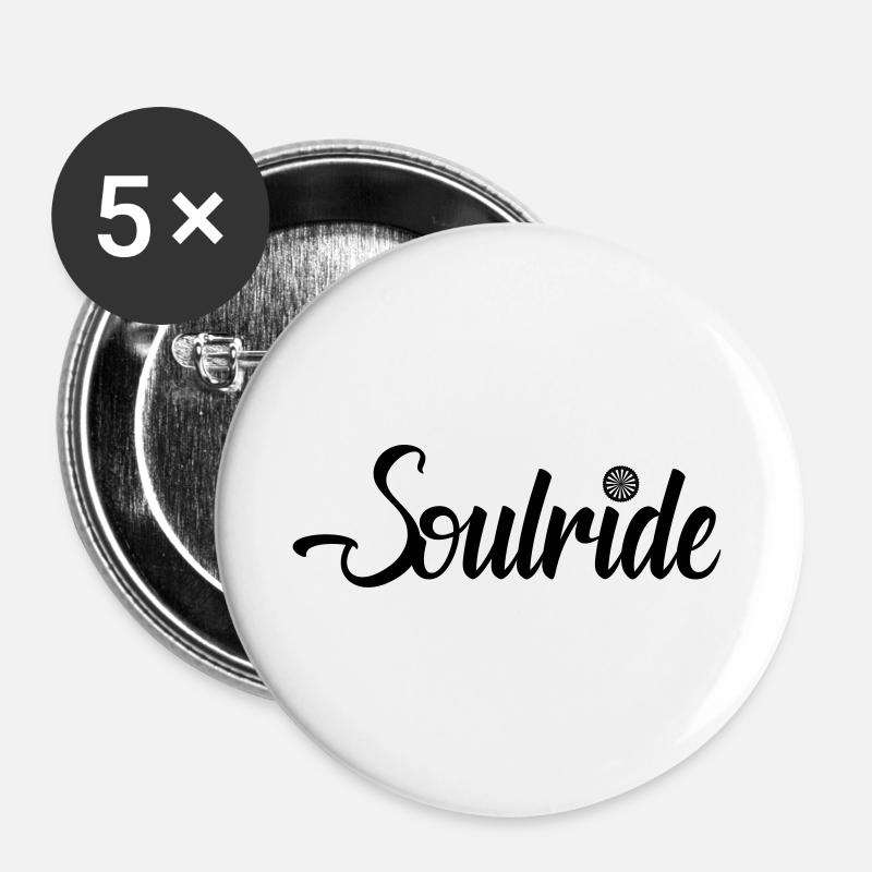 Soulride - Buttons groß 56 mm (5er Pack) - Weiß
