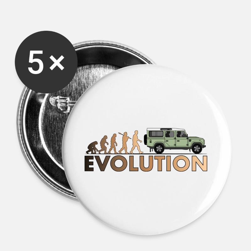 Defender 110 Evolution - Buttons large 2.2''/56 mm (5-pack) - white