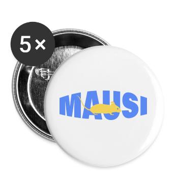 MAUSI - Buttons groß 56 mm (5er Pack) - Weiß - Vorne