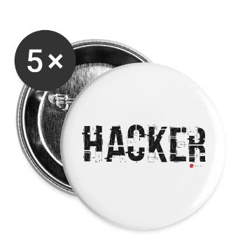 pirate - Lot de 5 grands badges (56 mm) - blanc - Devant
