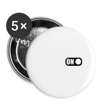 On Off - Buttons groß 56 mm (5er Pack) - Weiß - Vorne