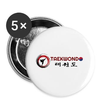 I love Taekwondo, Tae kwon do, Taekwondo Hoodies - Buttons large 2.2''/56 mm (5-pack) - white - Front