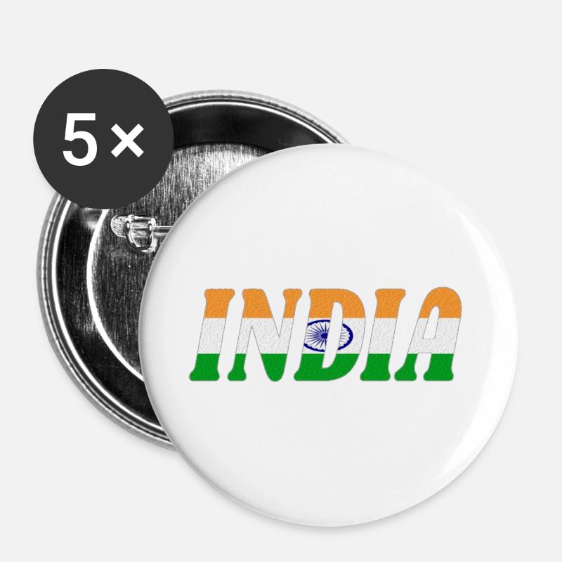 India - Buttons large 2.2''/56 mm (5-pack) - white