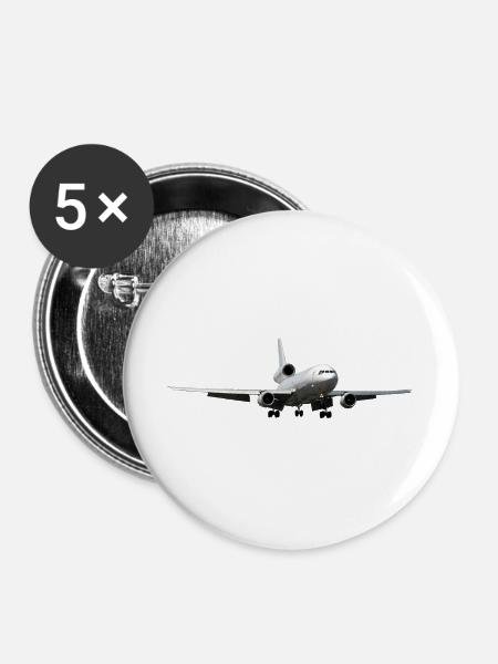 DC-10 - Buttons groß 56 mm (5er Pack) - Weiß