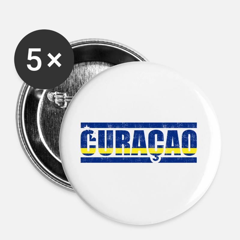 Curaçao - Buttons large 2.2''/56 mm (5-pack) - white