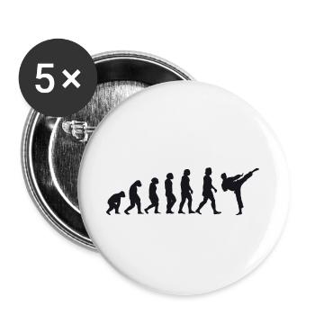 Évolution du karaté - Lot de 5 grands badges (56 mm) - blanc - Devant