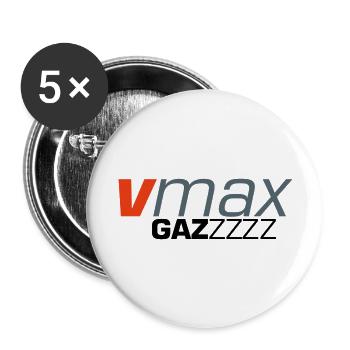 Vmax Gazzz - Lot de 5 grands badges (56 mm) - blanc - Devant