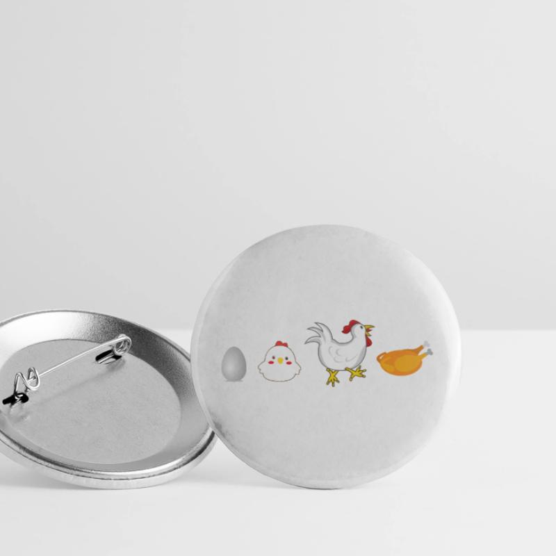 evolution egg chicken rooster hen original Buttons large 2.2''/56 mm (5-pack)