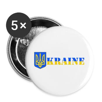 Ukraine - Lot de 5 grands badges (56 mm) - blanc - Devant