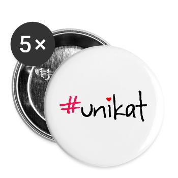 #unikat - Buttons groß 56 mm (5er Pack) - Weiß - Vorne