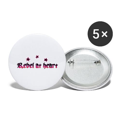 rebel at heart - Buttons groß 56 mm (5er Pack)