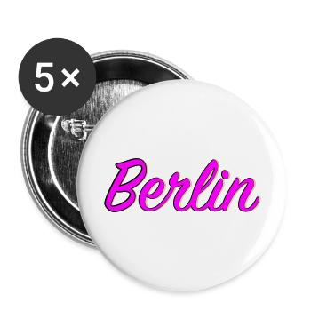 Berlin - Lot de 5 grands badges (56 mm) - blanc - Devant