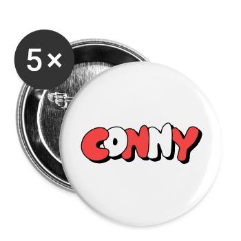 Conny - Buttons groß 56 mm (5er Pack) - Weiß - Vorne