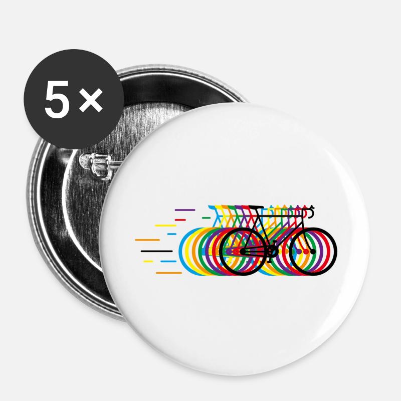 Biycycle's - Buttons large 2.2''/56 mm (5-pack) - white