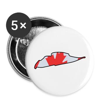 Canada Race Track with Flag - Buttons large 2.2''/56 mm (5-pack) - white - Front