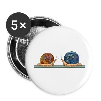 Snails - Buttons large 2.2''/56 mm (5-pack) - white - Front