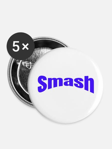 Smash - Buttons large 2.2''/56 mm (5-pack) - white