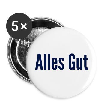 alles gut - Buttons groß 56 mm (5er Pack) - Weiß - Vorne