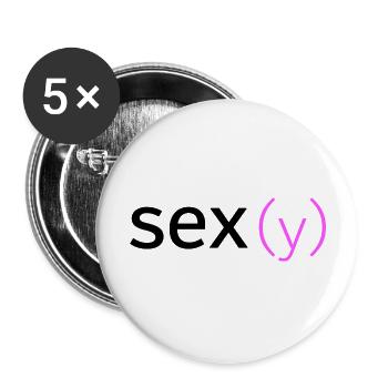 sex(y) - Buttons large 2.2''/56 mm (5-pack) - white - Front