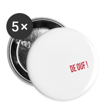Breton de ouf - Lot de 5 grands badges (56 mm) - blanc - Devant