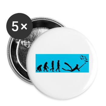 Pêche sous-marine Pêche sous-marine Pêche au harpon - Lot de 5 grands badges (56 mm) - blanc - Devant