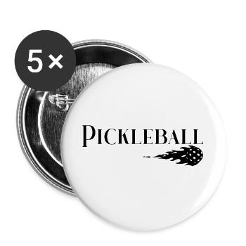 Pickleball - Buttons groß 56 mm (5er Pack) - Weiß - Vorne
