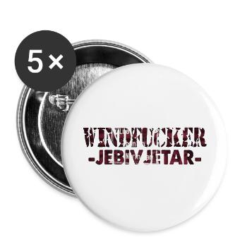 Bosnisch fraza Wind fucker LZN Izet Rukfas Combe - Buttons groß 56 mm (5er Pack) - Weiß - Vorne